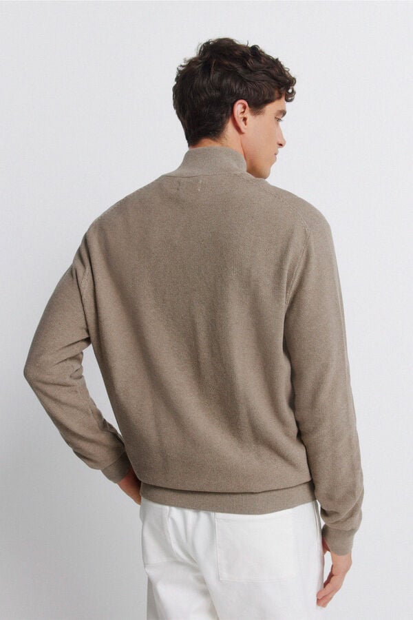 Springfield plain structured cardigan nude