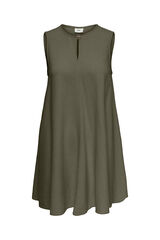JDY Vestido corto lino verde
