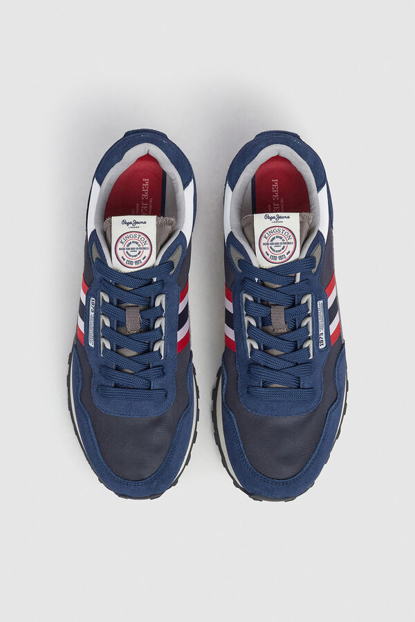Pepe Jeans Zapatillas Running Con Detalles En Ante azul