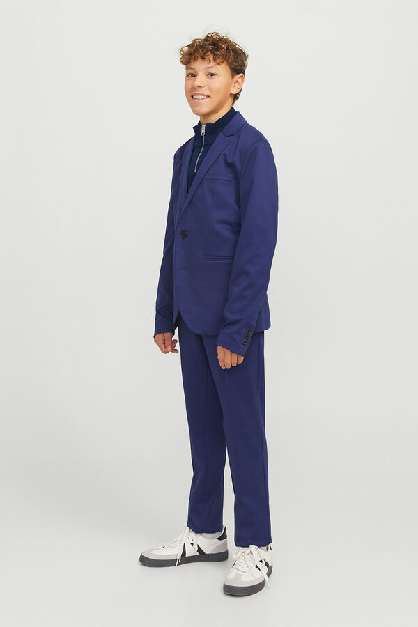 Jack & Jones Junior Jersey con cuello cremallera azul