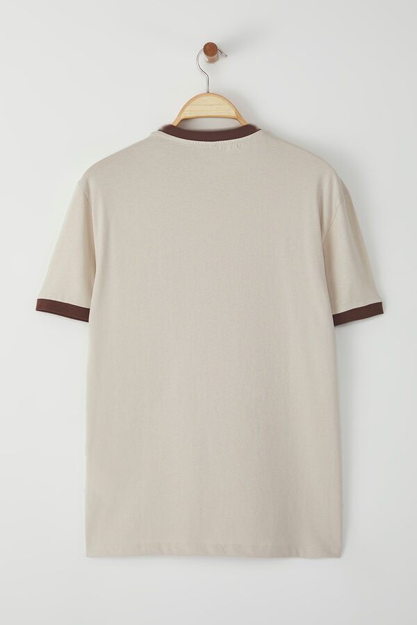 Trendyol Camiseta oversize manga corta beige