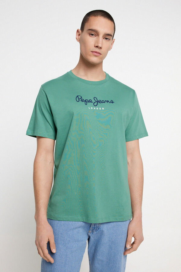 Springfield Regular fit Eggo T-shirt green