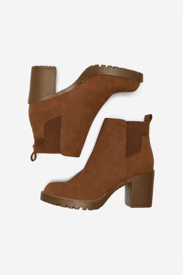 Only Chelsea-Stiefel aus veganem Leder mit Absatz Nude