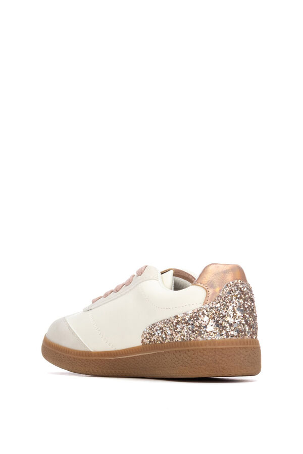 XTI Non-slip lace-up sneaker beige