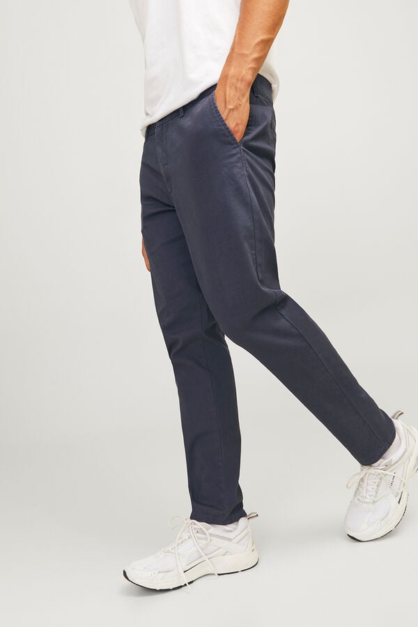 JJ REBEL Slim Fit Chinohose Blau