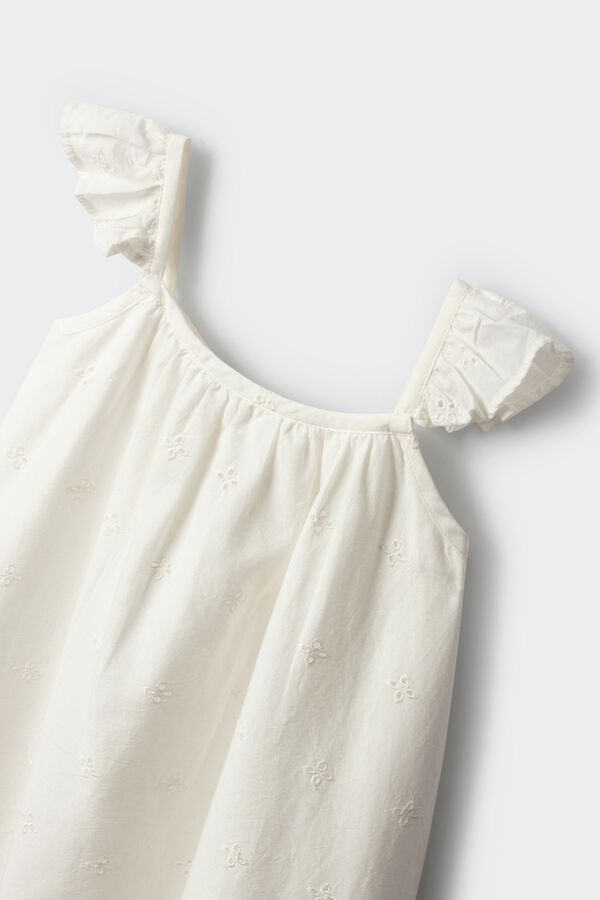 Springfield Kids Vestido bordado suizo ni&ntilde;a marfil