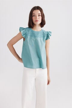 Springfield Crochet ruffle blouse