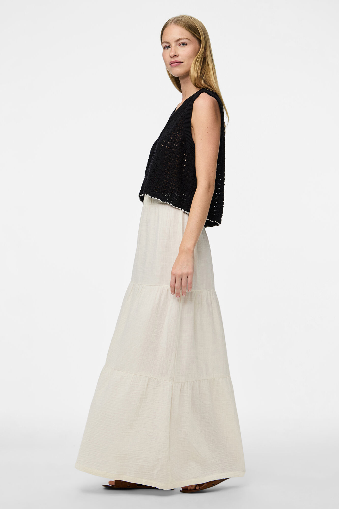 Pieces Langer Baumwollrock 