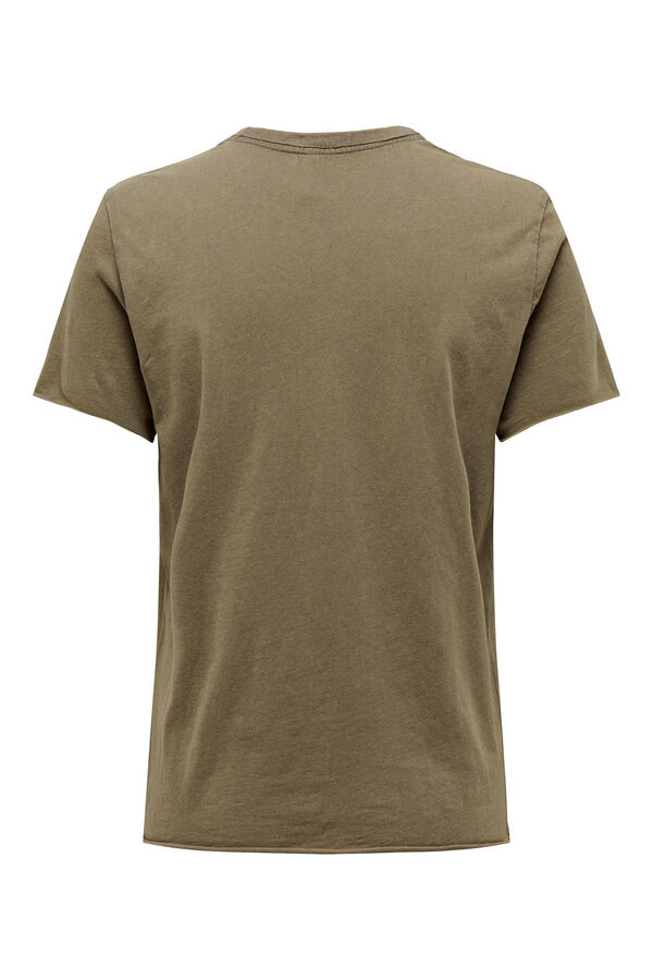 Springfield T-shirt with front drawing brown