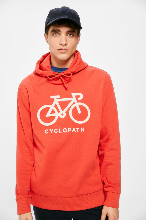 Springfield Sweat-shirt capuche cyclopath rouge