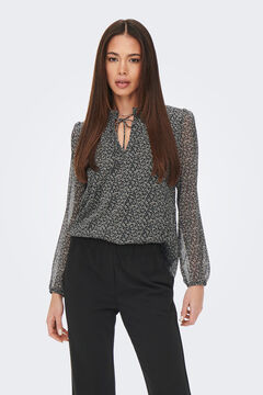 Springfield Long-sleeved mock turtleneck blouse black