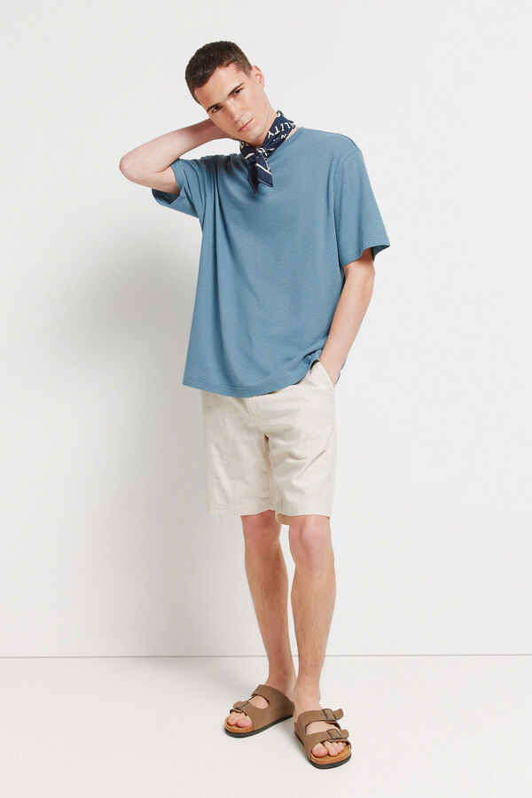 Springfield Textured T-shirt blue