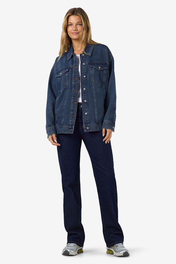 Noisy May Oversize denim jacket blue
