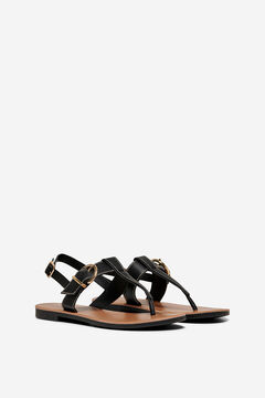 Springfield Flat thong sandals black