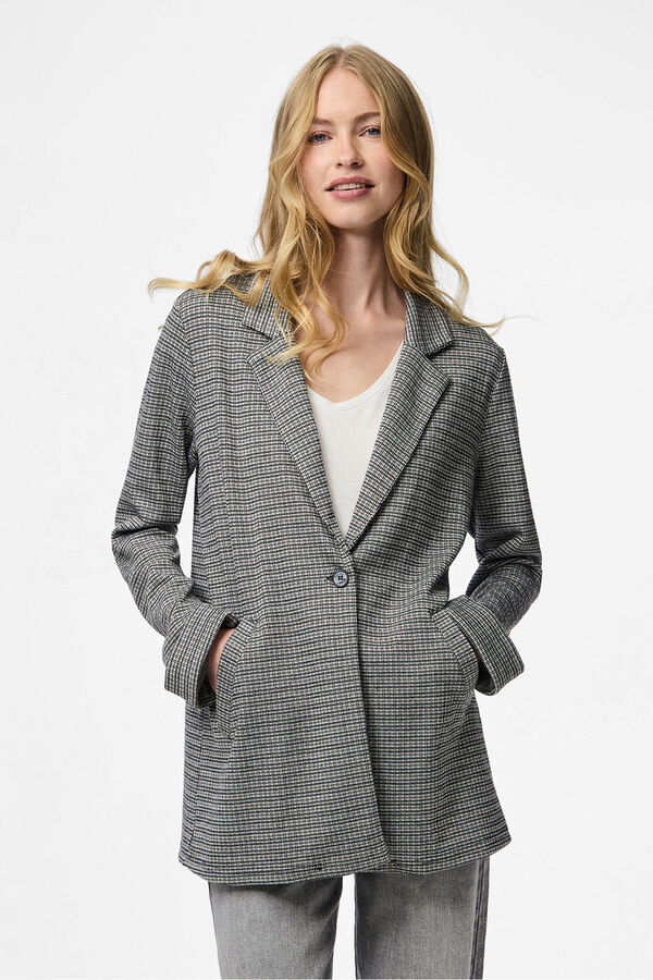 Pieces Houndstooth jacket Crna
