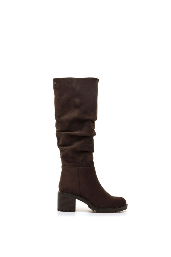 MTNG Botas slouchy de cano alto com sola tratorada cru