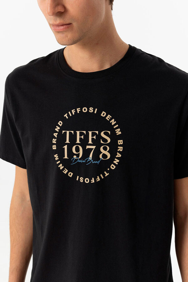 Springfield T-shirt with front print mornarskoplava