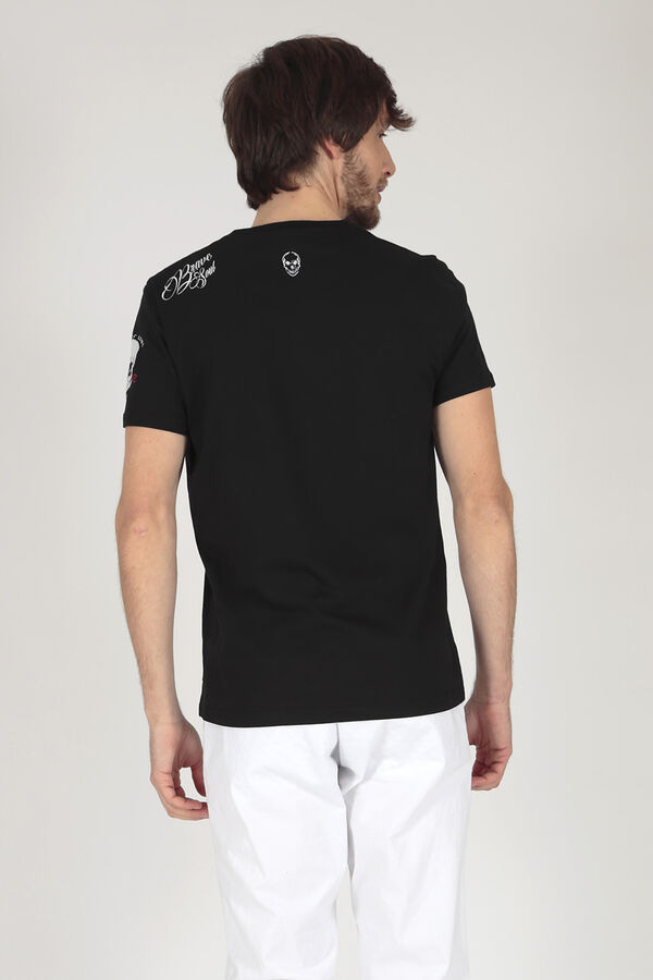 Springfield Printed short-sleeved T-shirt black