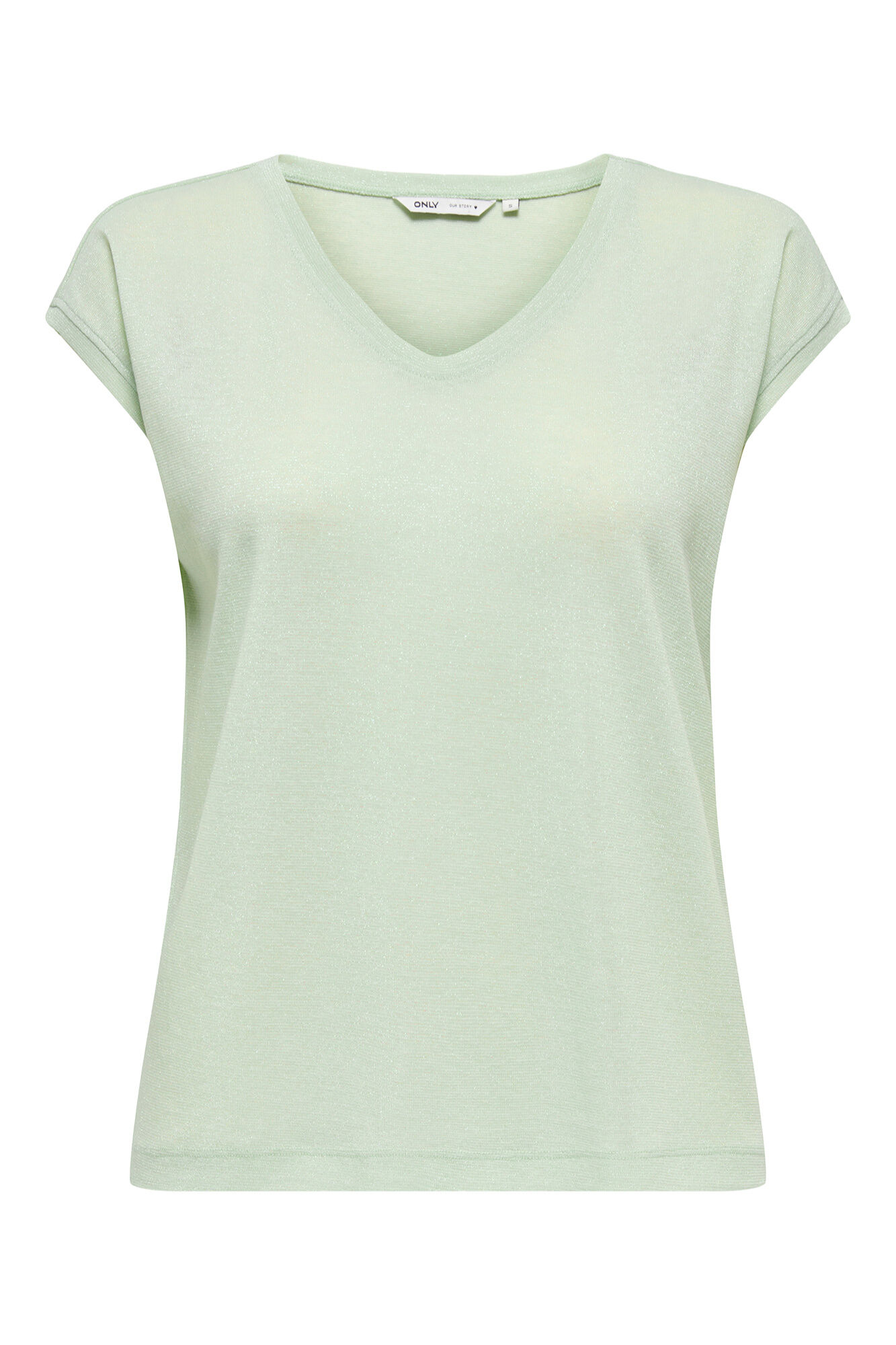 Only Lurex-Kurzarm-Shirt