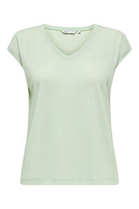 Only Lurex-Kurzarm-Shirt