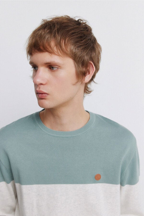 Springfield Colour block basic jumper grey