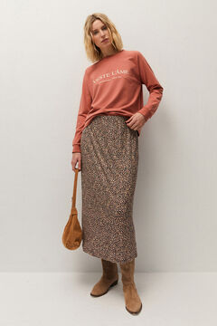 Systemaction Falda estampada con goma