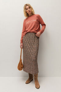 Systemaction Falda estampada con goma