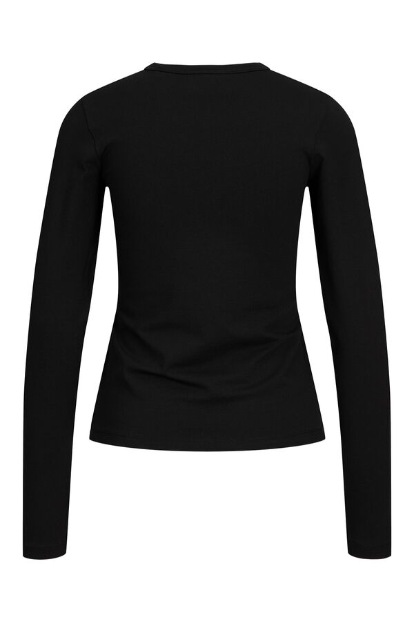 Jack & Jones Girl Ribbed long sleeve T-shirt black
