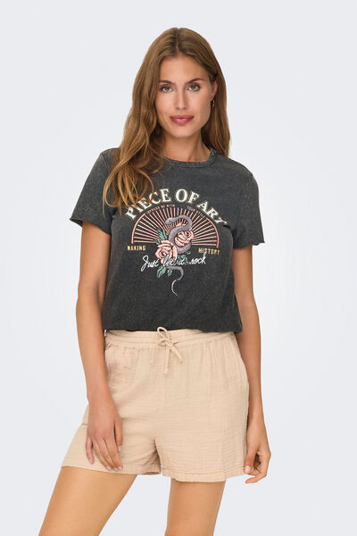 Springfield T-shirt with front drawing grey