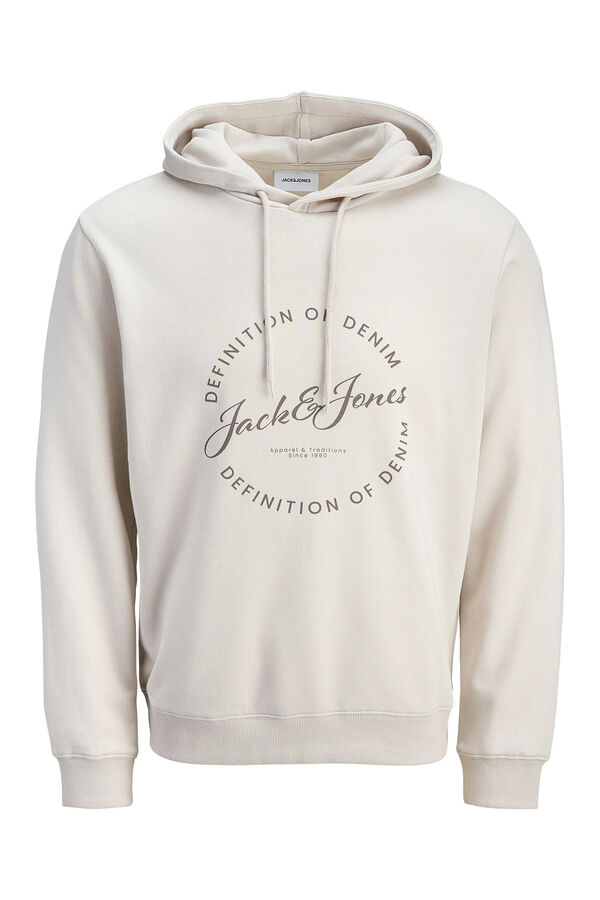 Jack & Jones Weiches Fleece-Kapuzen-Sweatshirt Grau