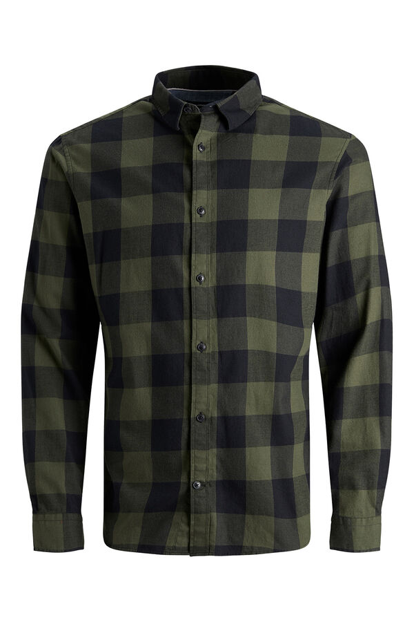 Jack & Jones Camisa regular fit cuadros verde