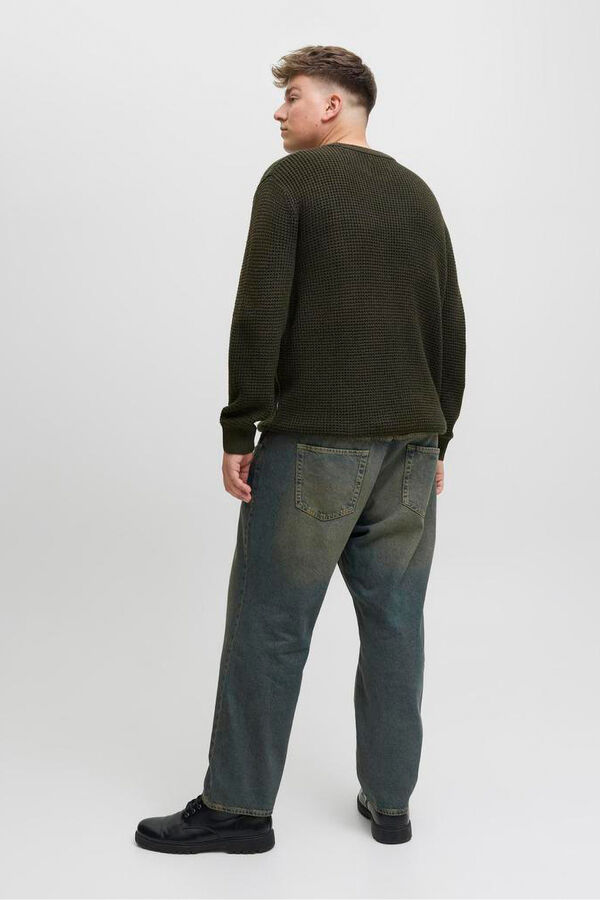 Jack & Jones PLUS Jersey b&aacute;sico de punto liso verde