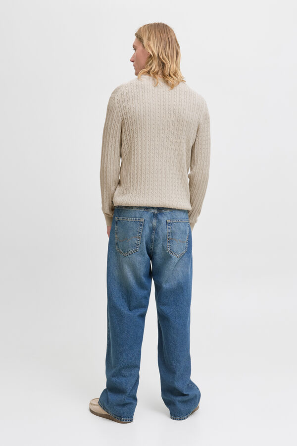 Jack & Jones Jersey de punto trenzado gris