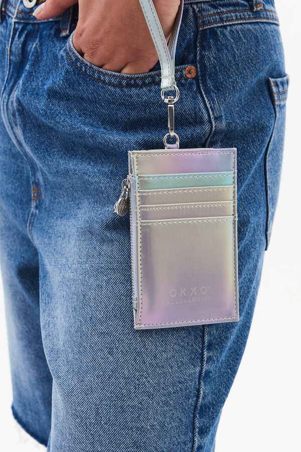 Oxxo Metallic purse with hook blue