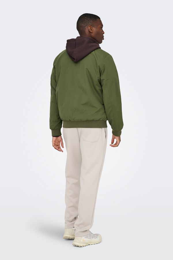 Only & Sons Chaqueta bomber verde