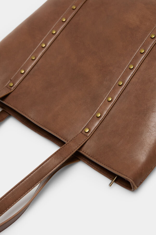 Springfield Studded shopper bag nude