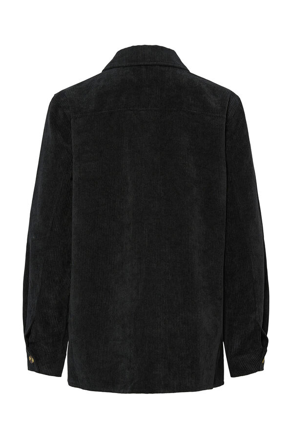Pieces Corduroy shirt Crna