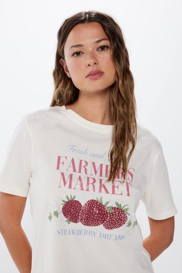 Springfield T-shirt "Farmers market" castanho