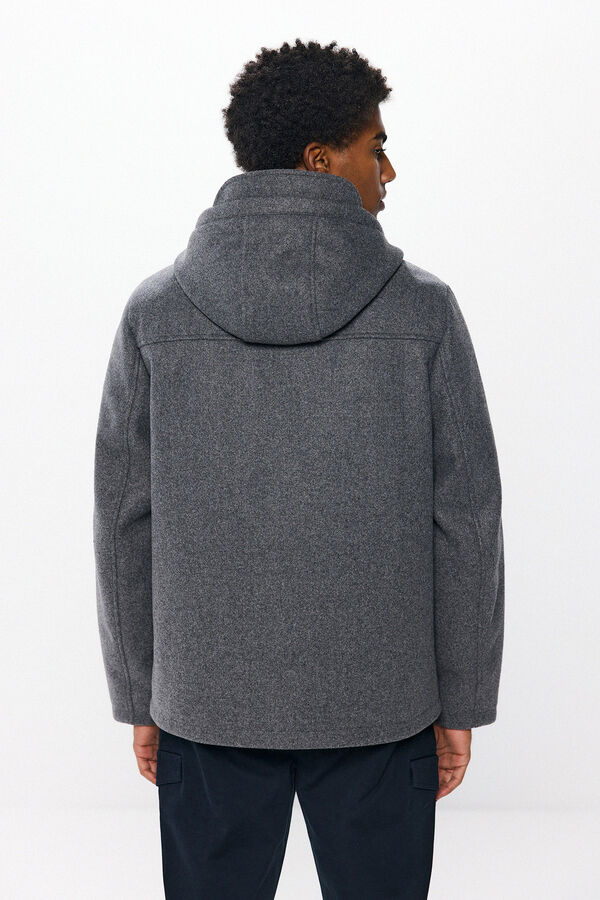 Springfield Short wool -effect parka grey