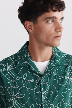 Springfield Embroidered short sleeve bowling shirt