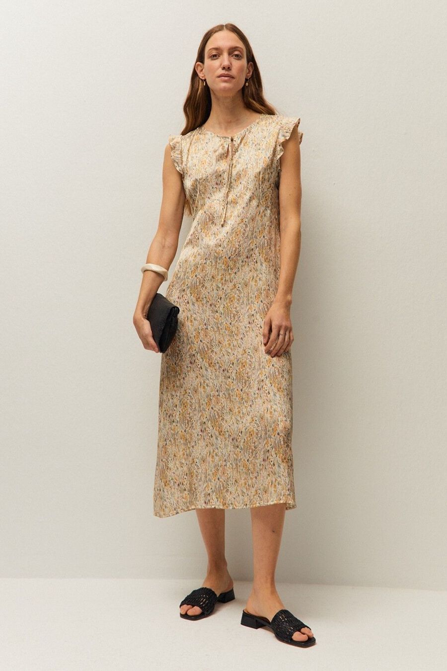 Vestido largo estampado