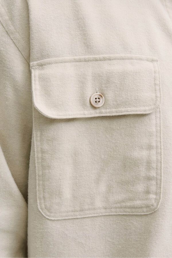 Jack & Jones Camisa oversize com corte descontra&iacute;do cinzento