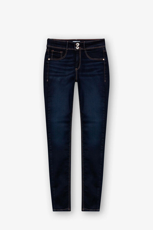 Springfield Jeans One Size Skinny Classic Tiro Alto azul oscuro