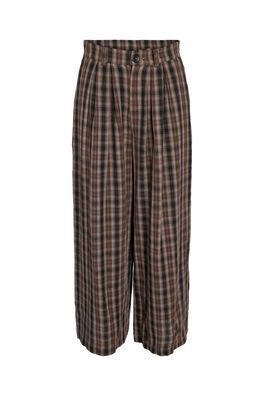 Pantalón wide leg de cuadros