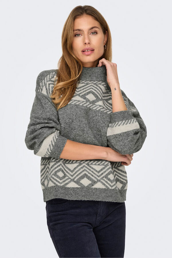 Only Jersey detalle cenefa gris