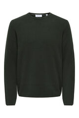 Only & Sons Sudadera de hombre de cuello redondo verde