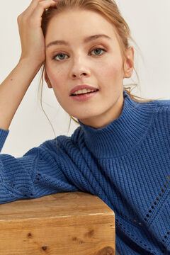 Springfield Pullover Struktur Pointelle blau