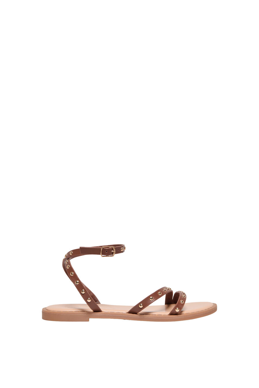 Sandalia plana tachas