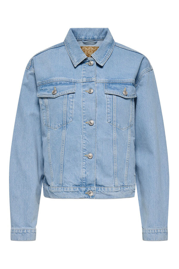 Only Chaqueta vaquera bolsillos delanteros azul