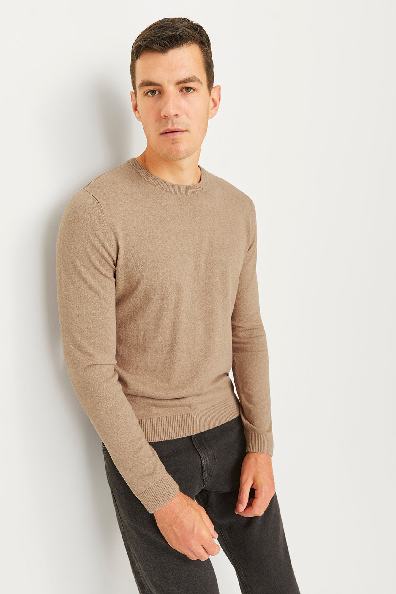 JJ REBEL su&eacute;ter b&aacute;sico de malha de manga comprida